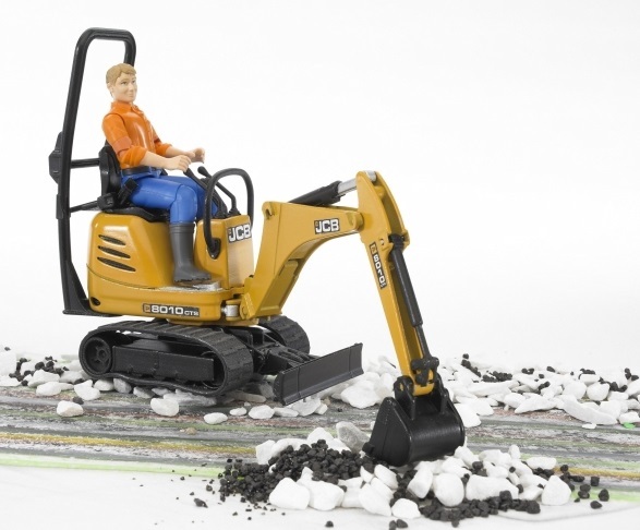 Bruder JCB Micro Excavator 8010 CTS with Figure image