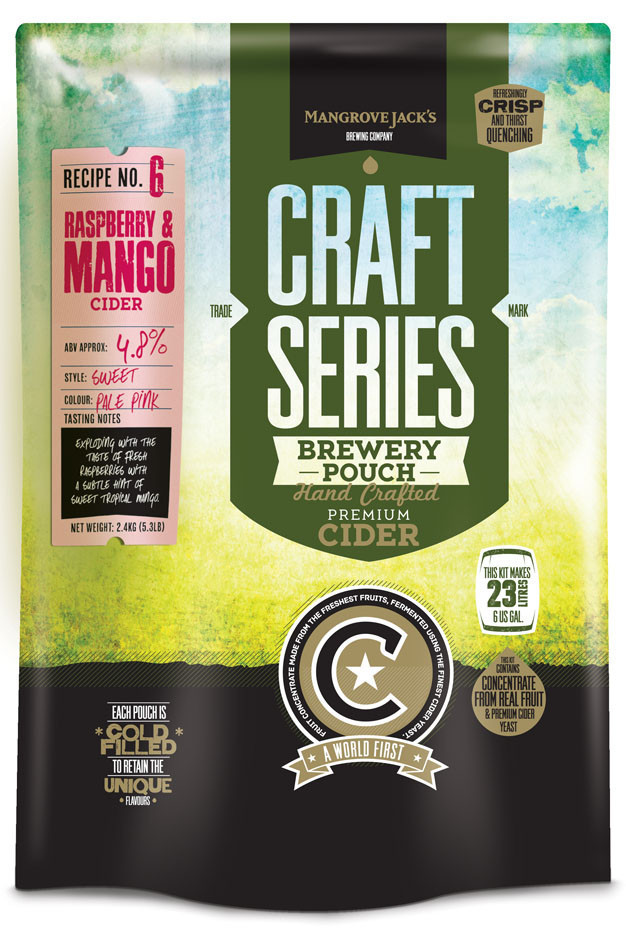 Mangrove Jack's: Craft Series - Raspberry & Mango Cider Pouch (2.4kg) image