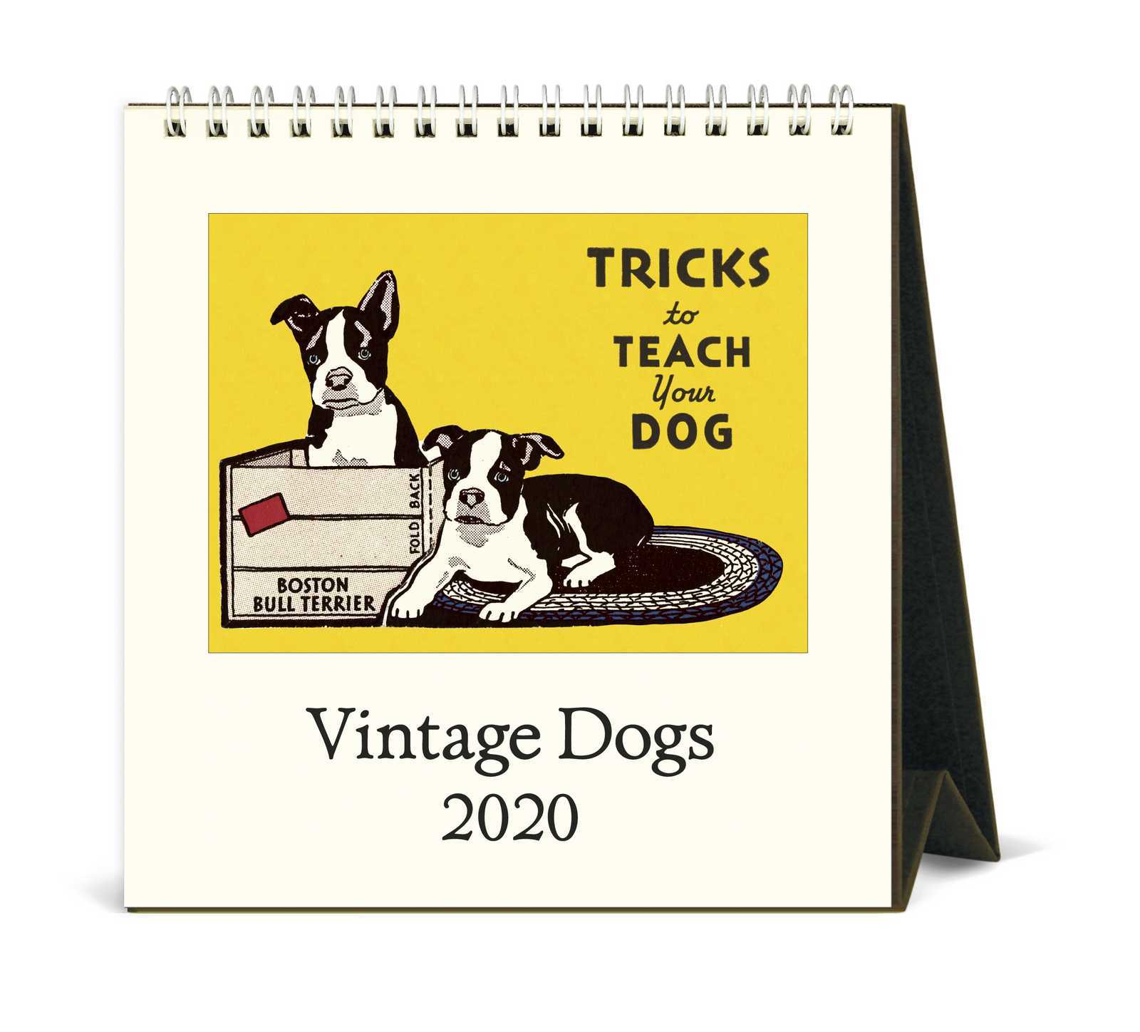 Cavallini Vintage Dogs 2020 Desk Calendar