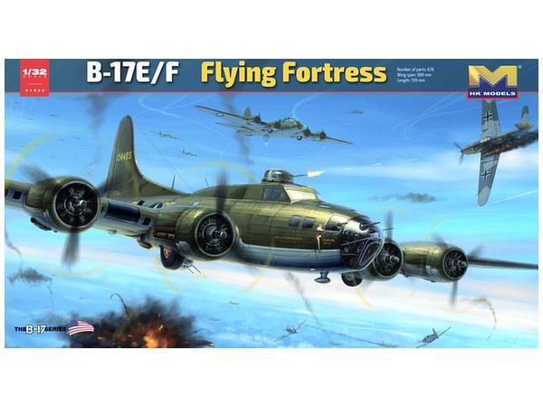 Hong Kong Models: 1/32 B-17E/F Flying Fortress - Model Kit image