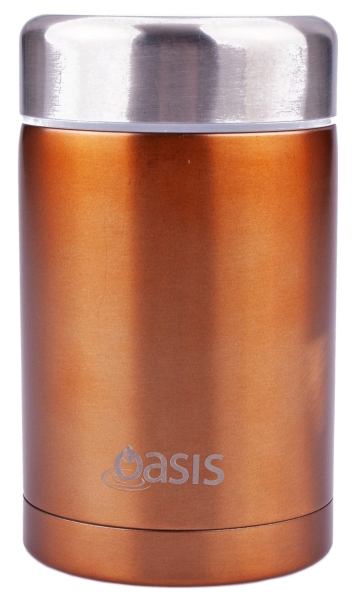 Insulated Stainless Steel Food Flask - 450ml (Copper) image