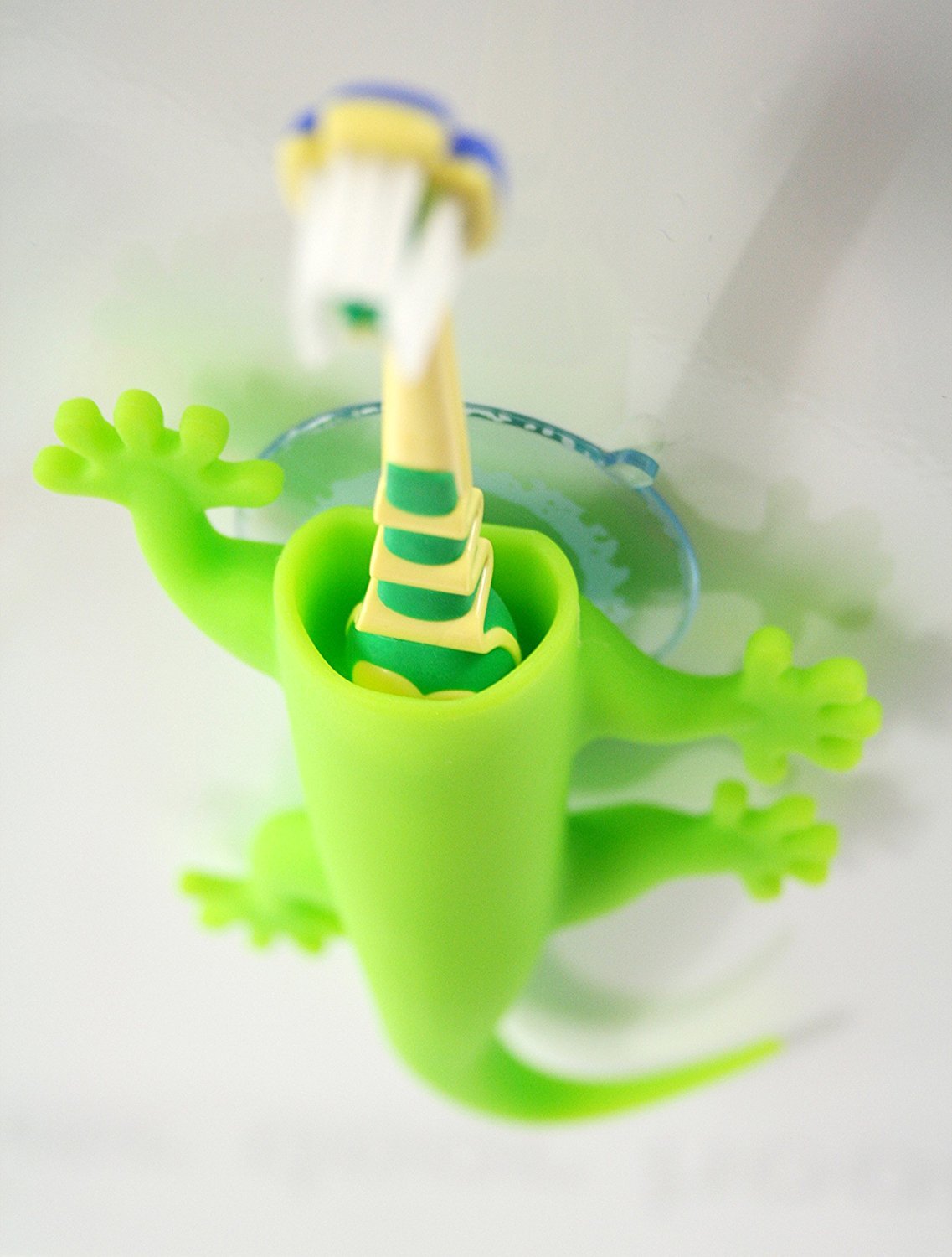 J-me: Larry the lizard Toothbrush Holder- Green