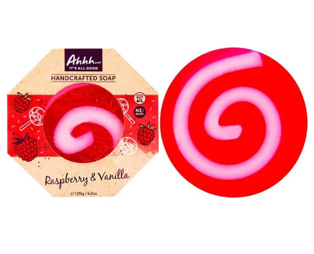 Buy Ahhh Soaps Lollipop Soap Raspberry & Vanilla (120g) at Mighty Ape NZ