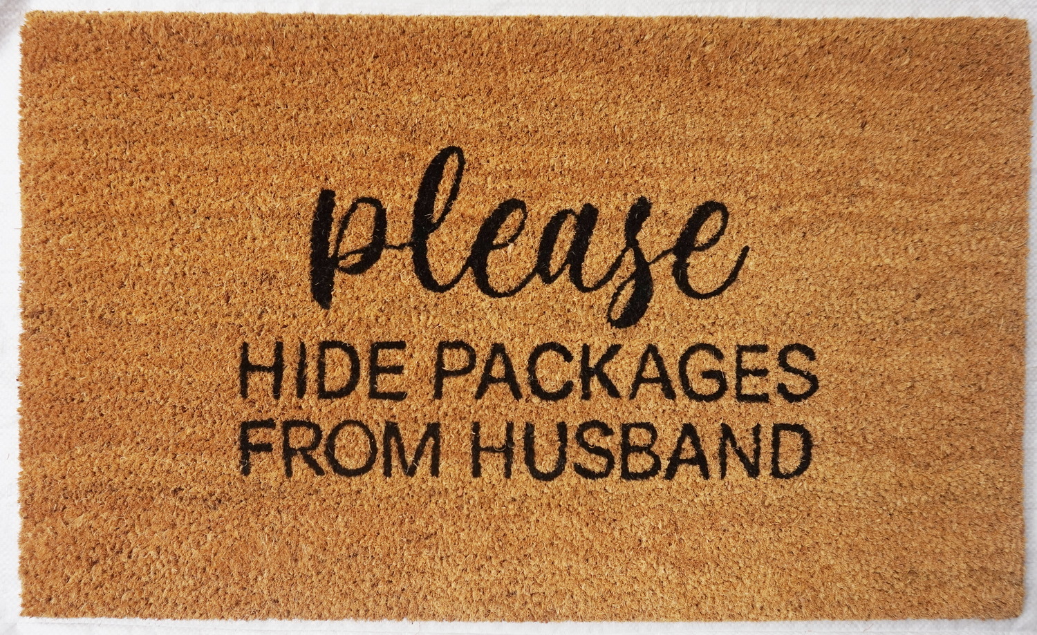 Natural Fibre Doormat - Please Hide My Packages image