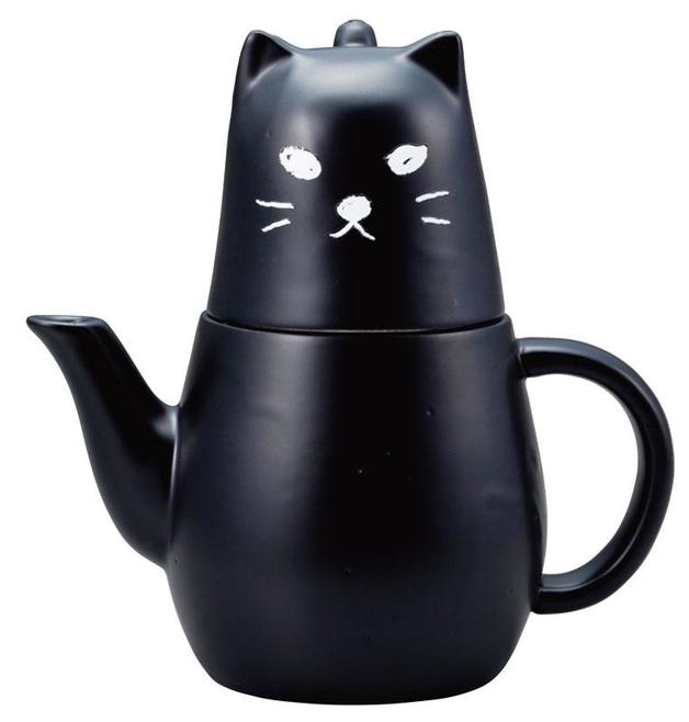 Black Kitty Tea Set (For One) at Mighty Ape NZ