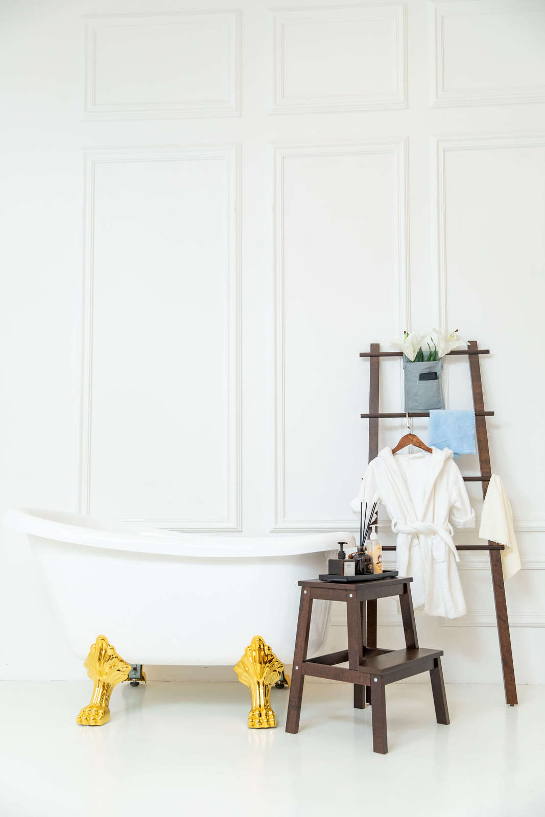 Buy Solid Birch Wood Bathroom Towel Stand at Mighty Ape NZ