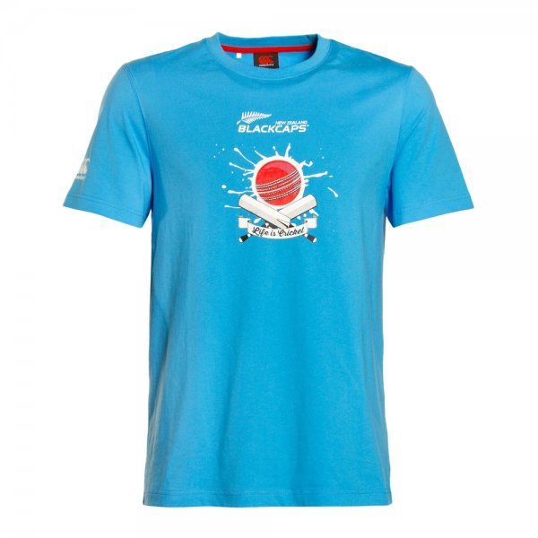 Black Caps Supporters Tee - Azure Blue image