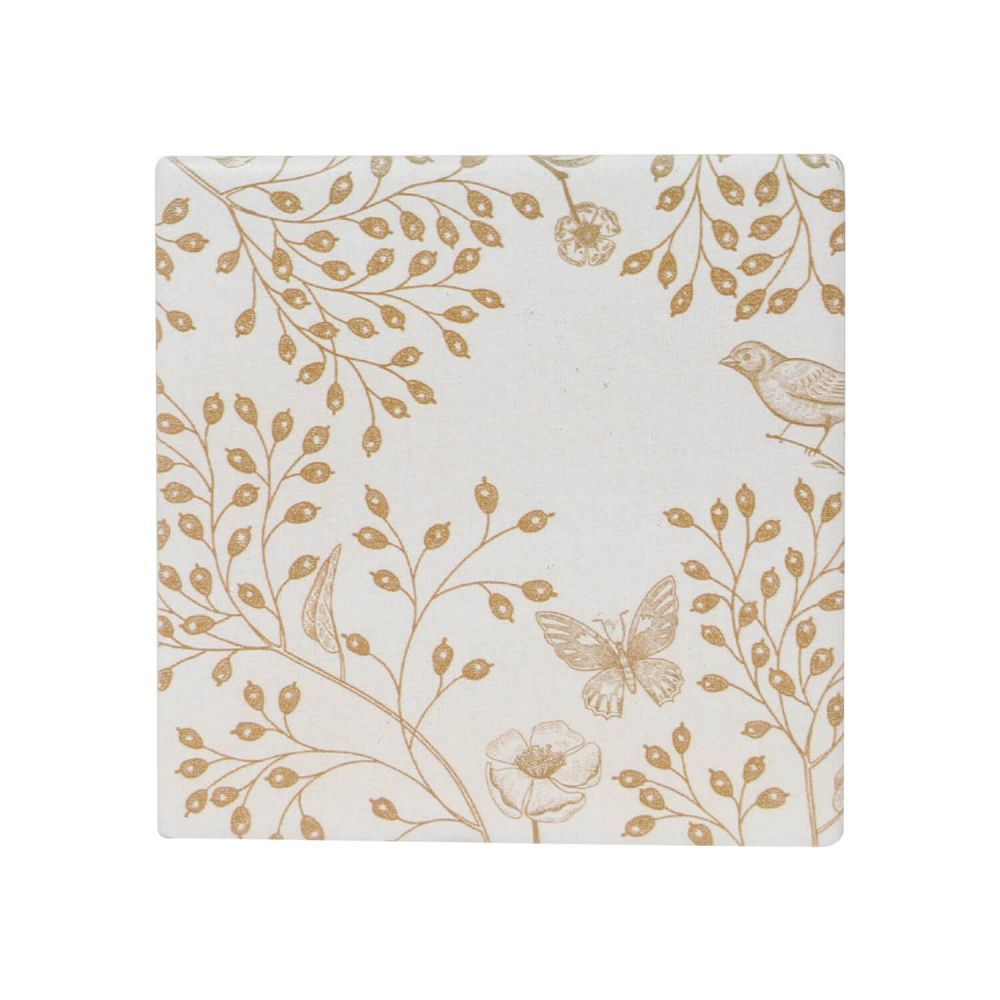 Splosh: Full Bloom Light Gold Ceramic Coaster image