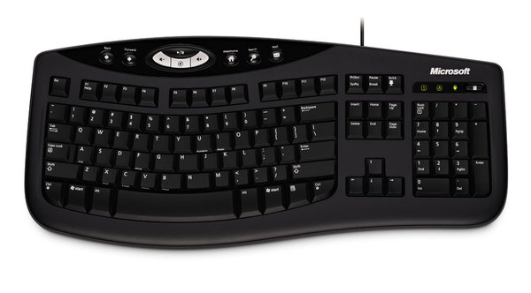 Microsoft Wired Keyboard Comfort Curve 2000 Black image