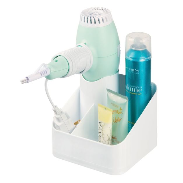 Interdesign Clarity Hair Dryer Holder White At Mighty Ape Nz