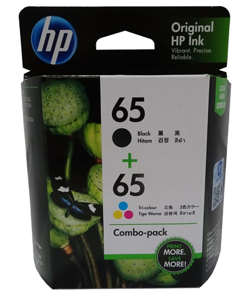 HP 65 Black & Tri Colour Ink Pack image