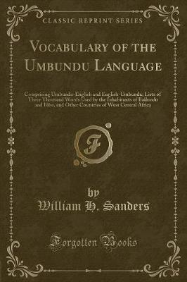 Vocabulary of the Umbundu Language by William H Sanders image