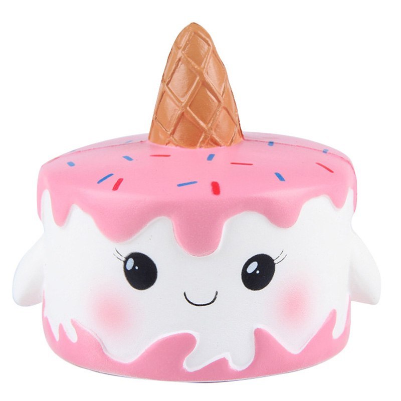 Pink Narwhale Squishie Toy (10cm) image