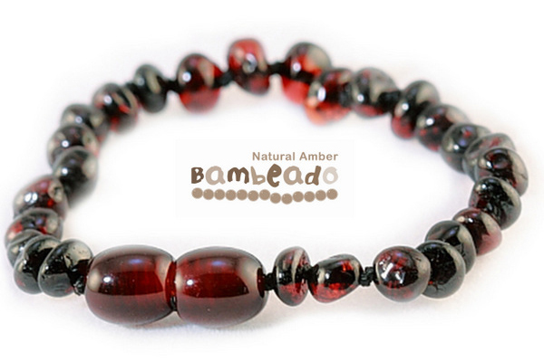 Bambeado Amber Anklet Baby Bud (Dark Cherry) image