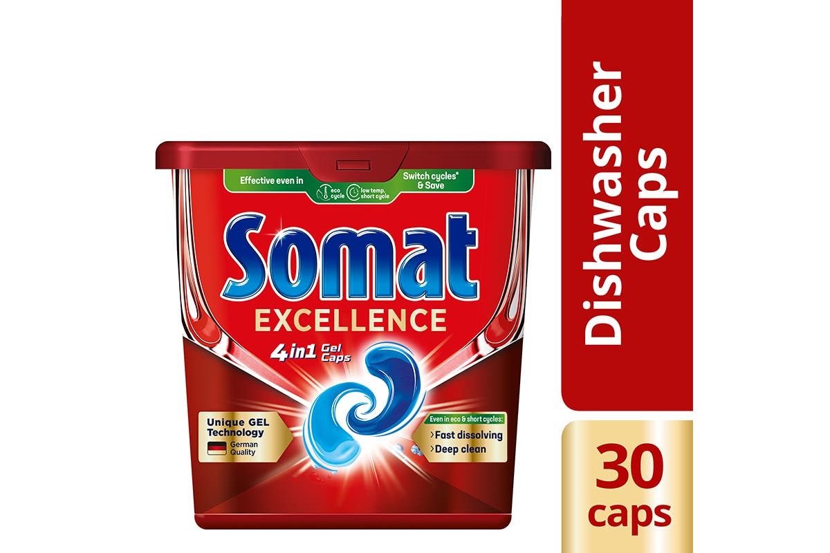 Somat Excellence 4in1 Dishwashing Tablets (4 Packs of 30 Tablets
