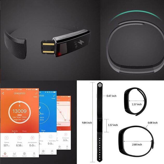 Smart Fitness Tracker Bands w/ Heart Rate Monitor - Green image