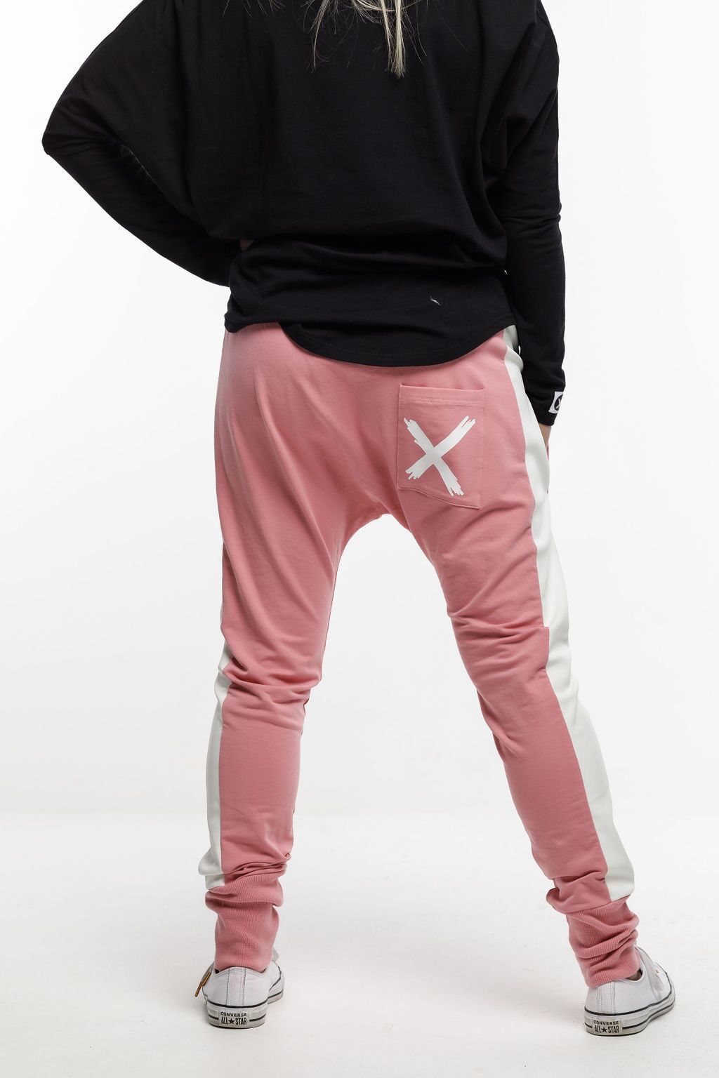 Home-Lee: Relaxer Pants - Rose Pink With X - 6 image