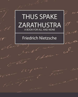 Thus Spake Zarathustra on Paperback by Nietzsche, Friedrich