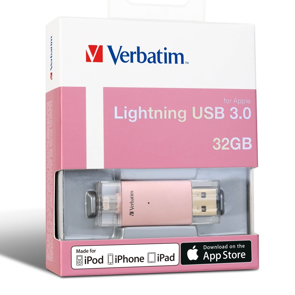 Verbatim Apple Lightning USB 3.0 Drive - 32GB (Rose Gold) image