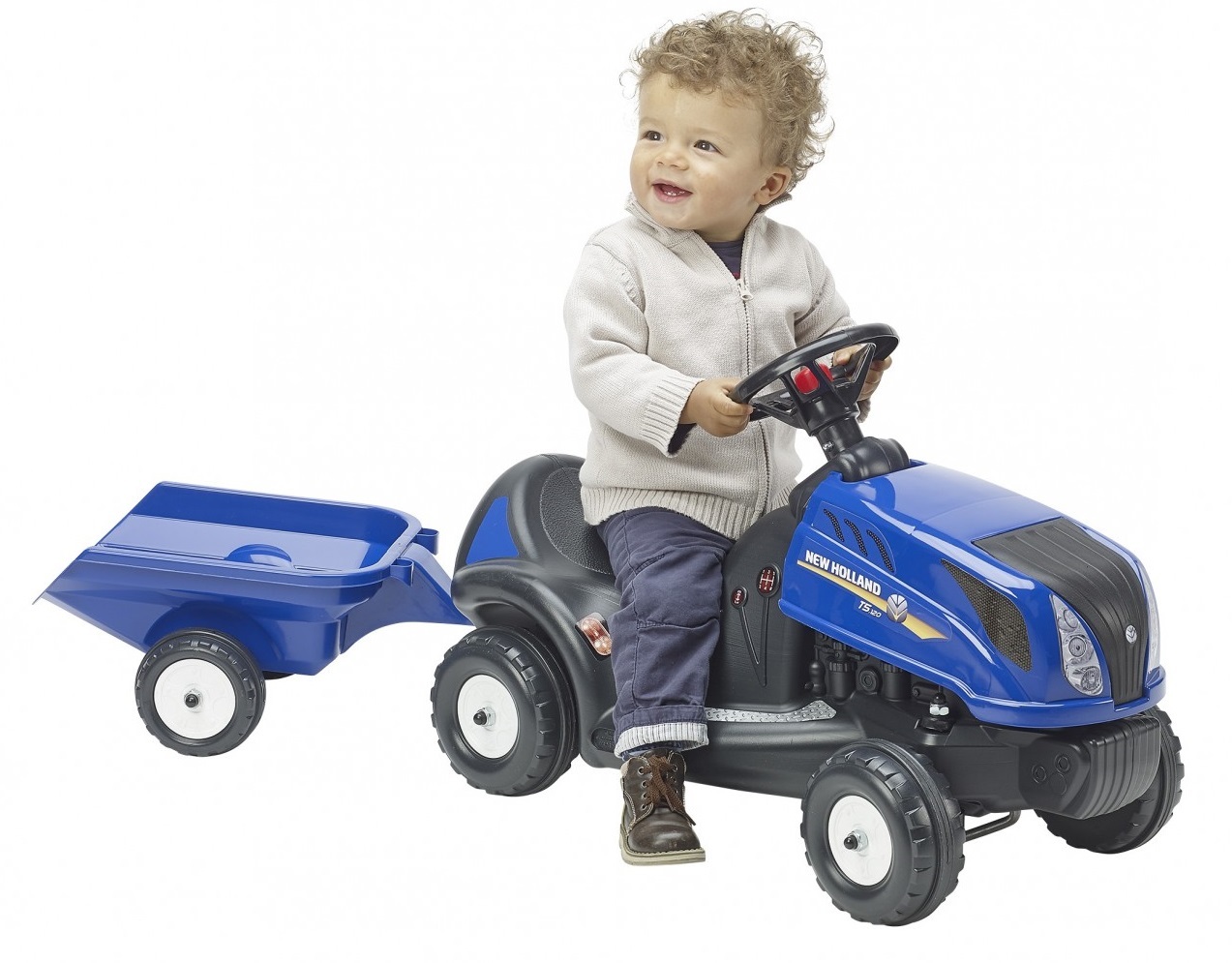Falk: New Holland Baby Tractor - With Trailer image