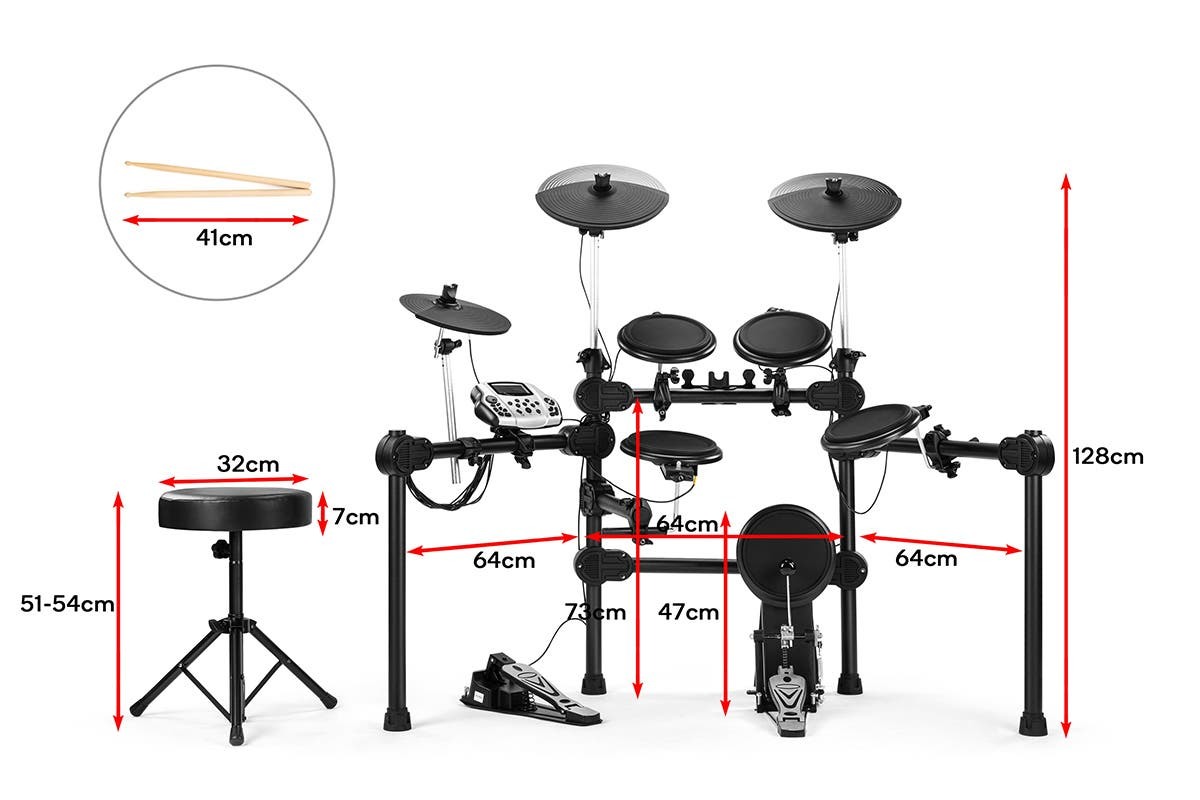 Royale 8 Piece Electric Electronic Drum Kit at Mighty Ape NZ