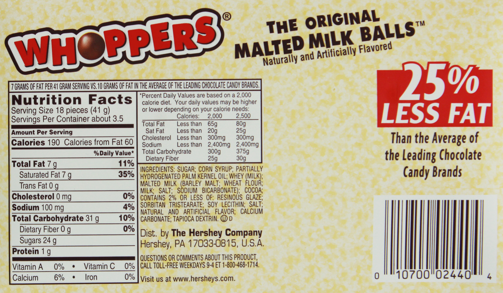 Whoppers Malted Milk Balls 141g at Mighty Ape NZ