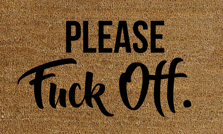 Natural Fibre Doormat - Please F*ck Off