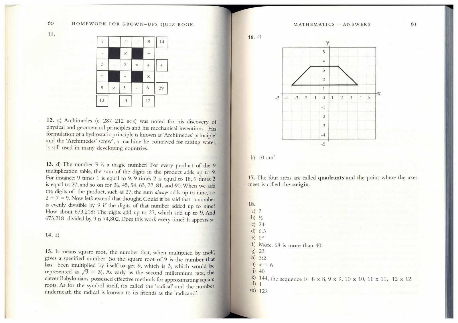 Homework for Grownups Quiz Book Beth Coates Book Buy Now at