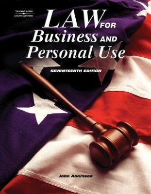 Law for Business and Personal Use by John E. Adamson image