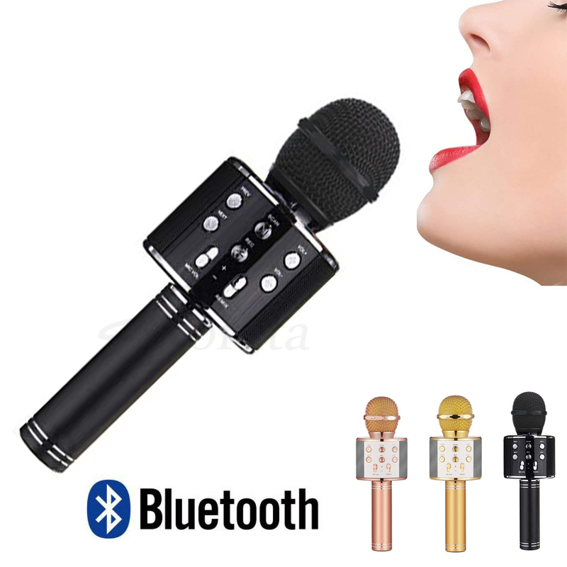 Karaoke Microphone with Bluetooth Speaker - Black image