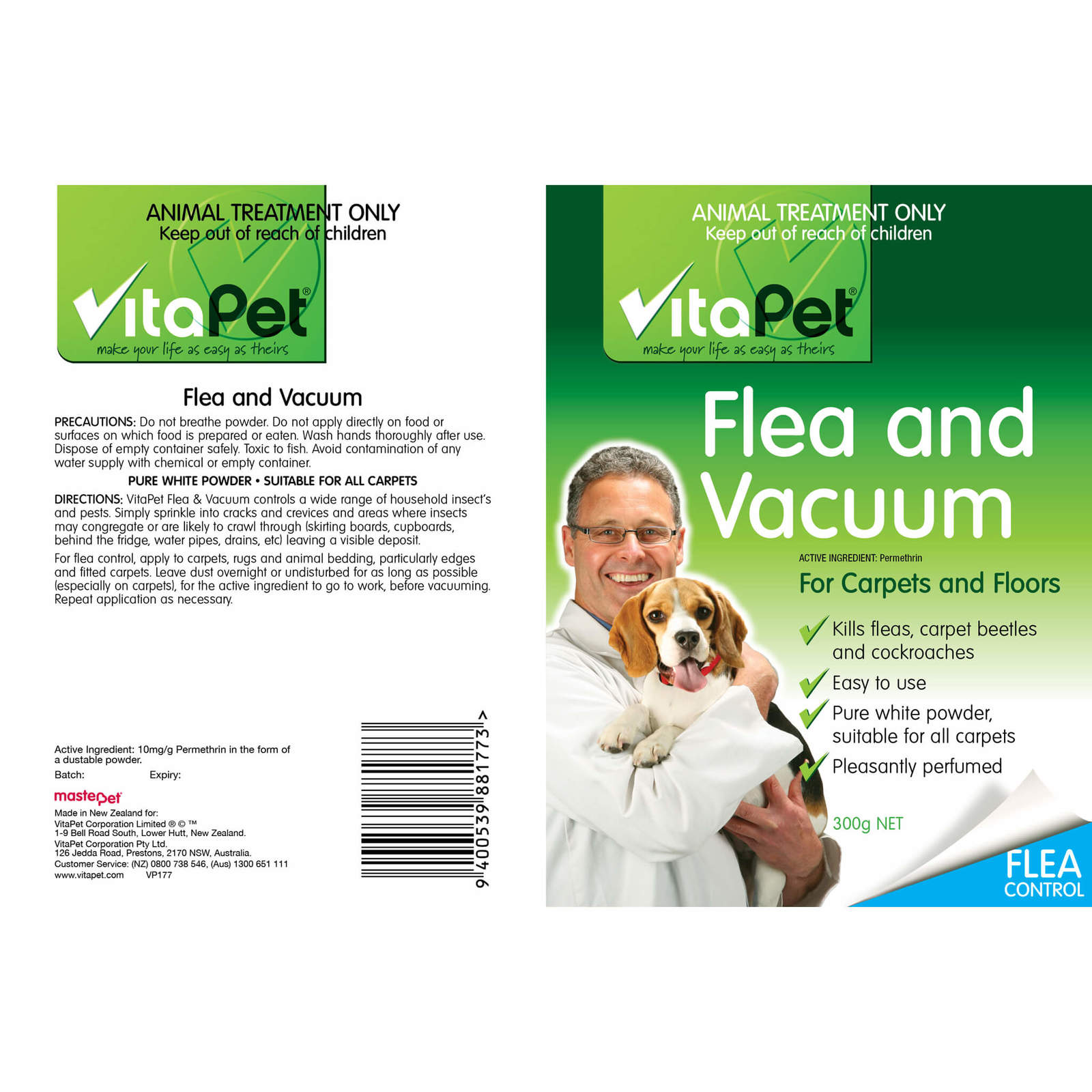 Vitapet: Flea & Vacuum Powder (300g) image