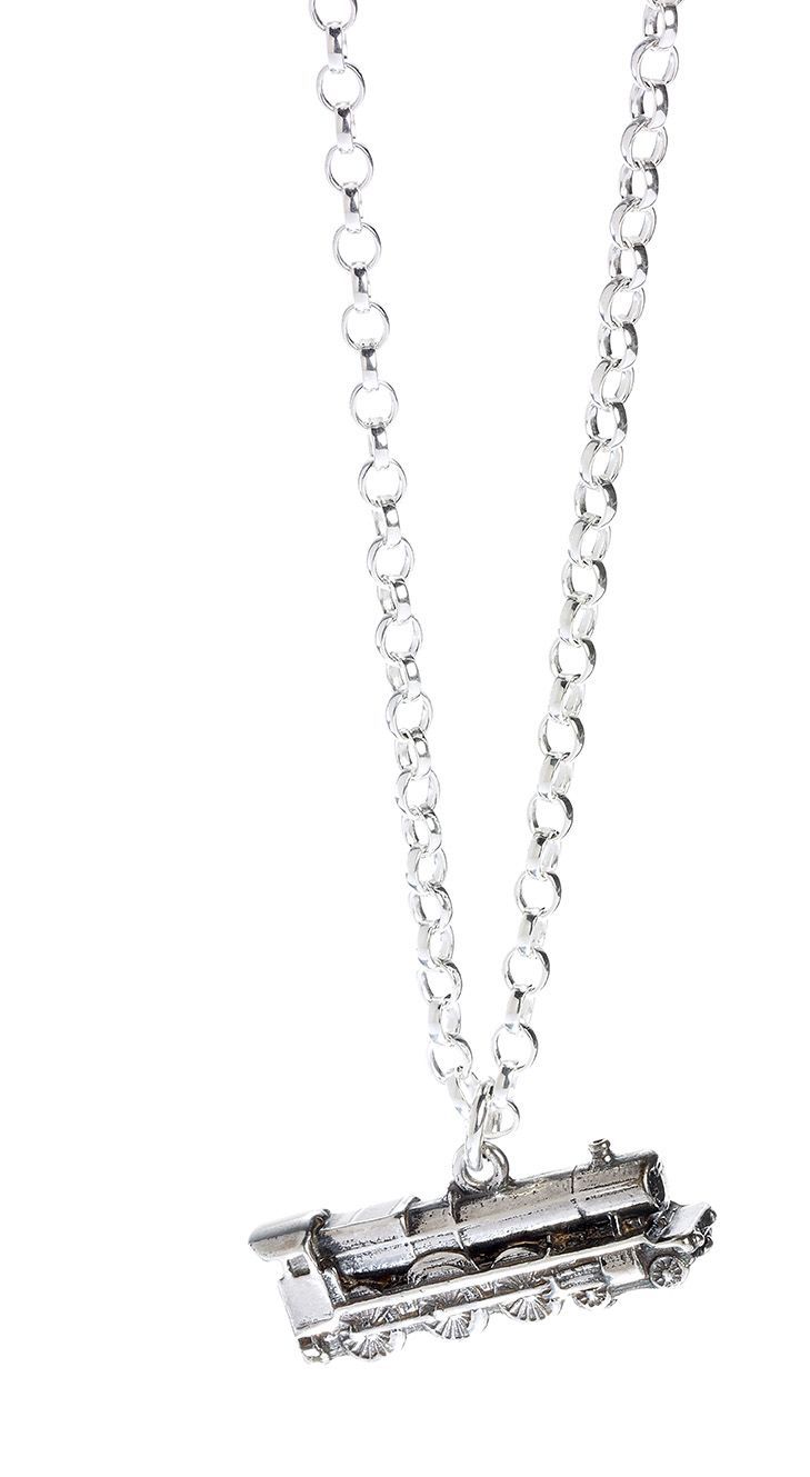 Official Harry Potter Hogwarts Express Train Necklace Sterling Silver image