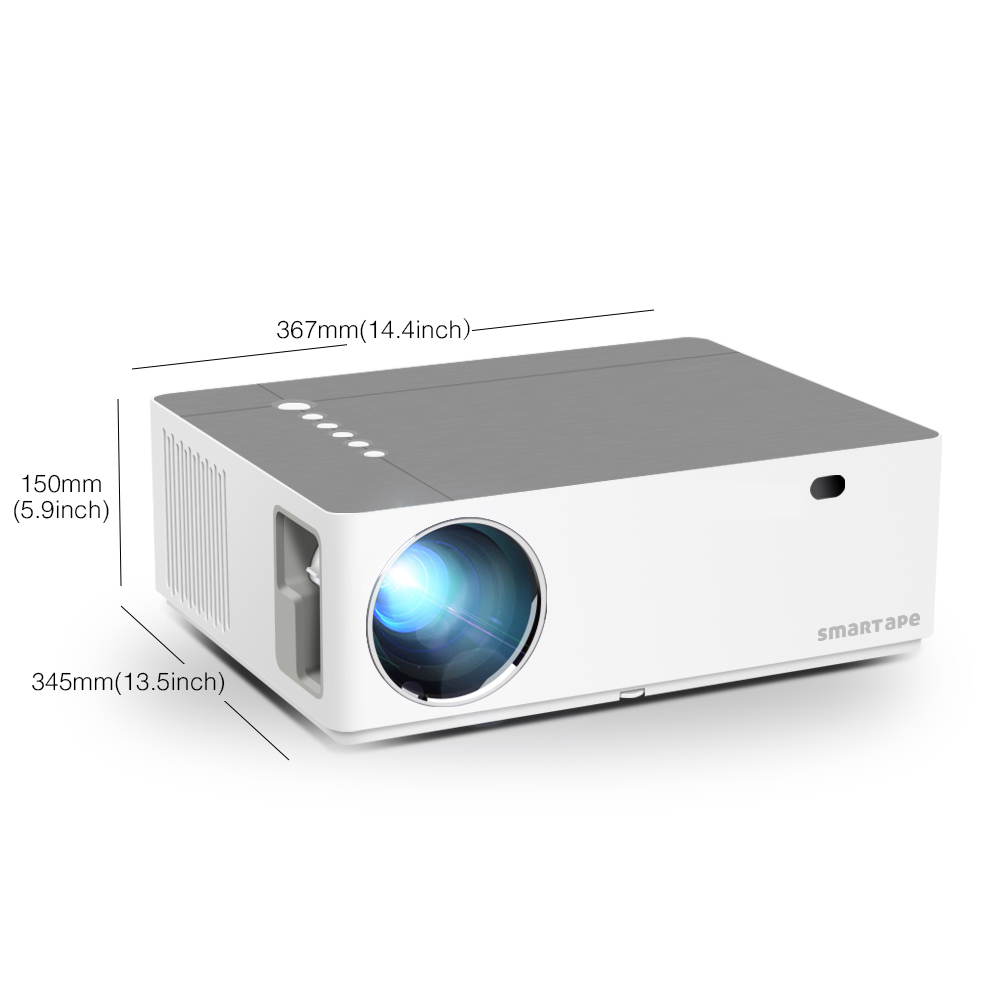 Smart LED Native 1080p Full HD Cinema Projector - Scolecite White image