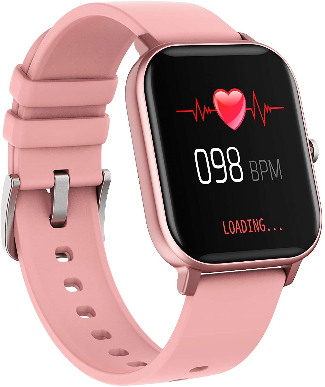 Smart Watch Fitness Tracker with Heart Rate Monitor - Pink image