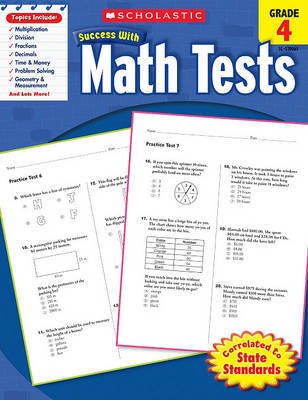 Scholastic Success with Math Tests: Grade 4 Workbook image