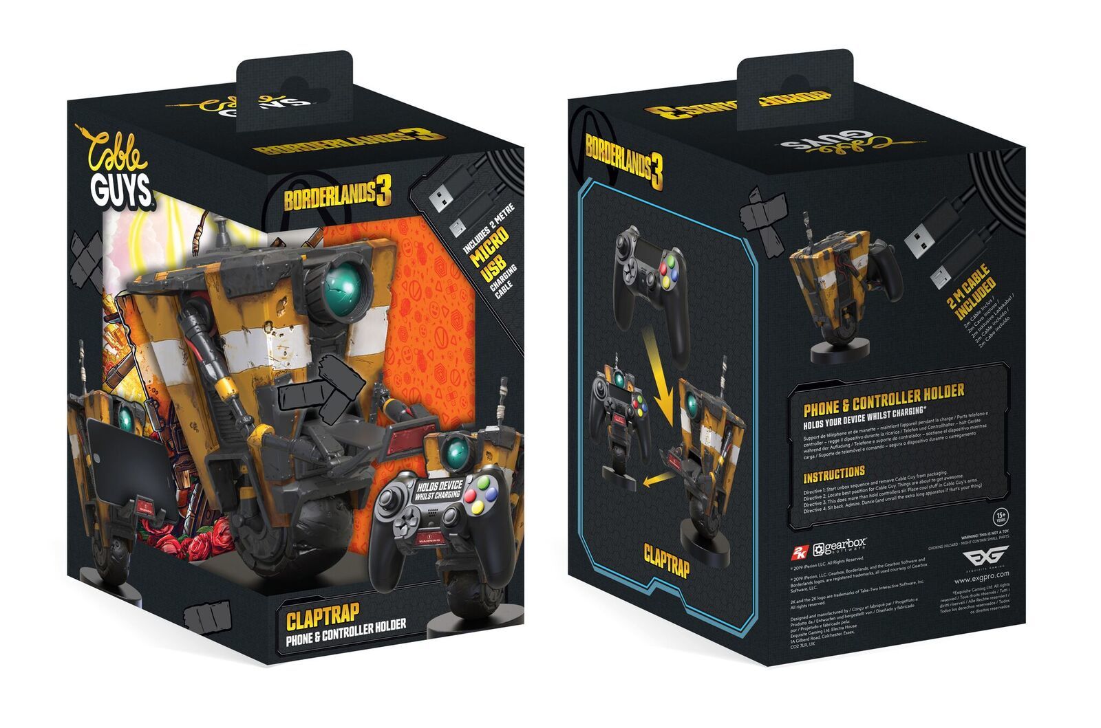 Cable Guy Controller Holder - Borderlands Claptrap for PS4 image