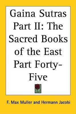 Gaina Sutras Part II: The Sacred Books of the East Part Forty-Five image