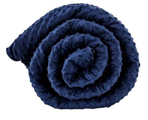 Kogan: Mink Dot 7kg Weighted Cotton Blanket - Navy | at Mighty Ape NZ