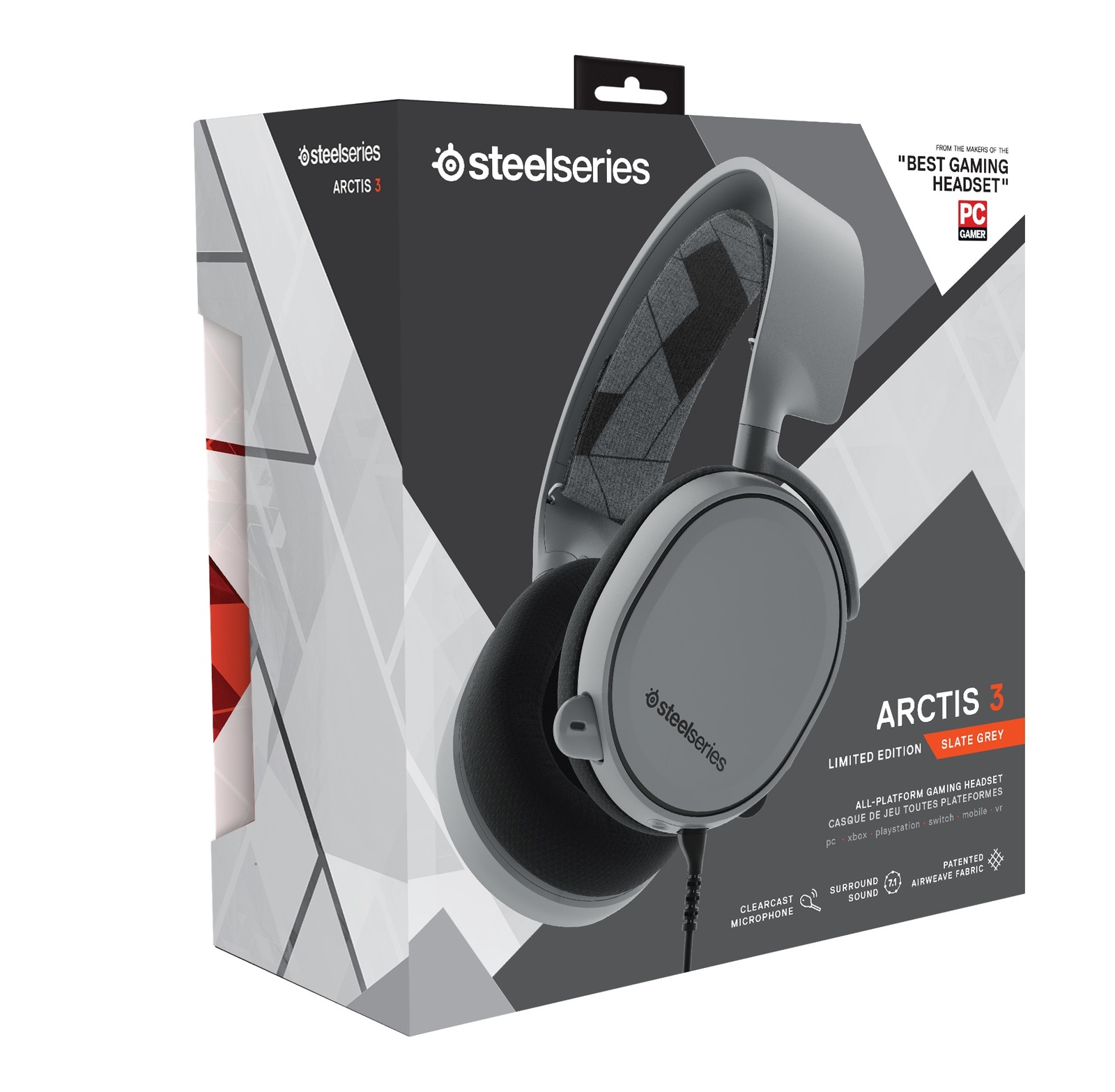 SteelSeries Arctis 3 Wired Gaming Headset (Slate Grey) on PC