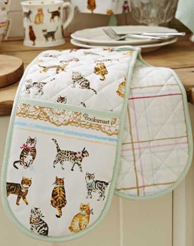 Cats On Parade Double Oven Gloves image