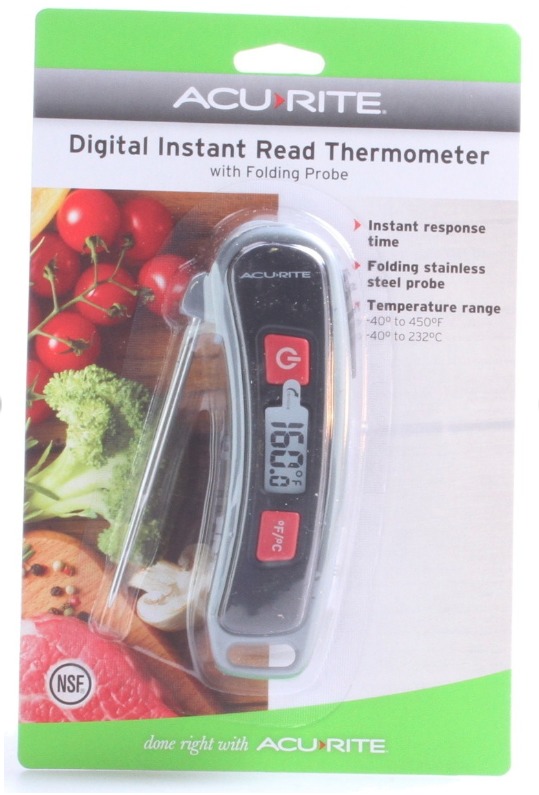 AcuRite Digital Instant Read Thermometer with Folding Probe at Mighty