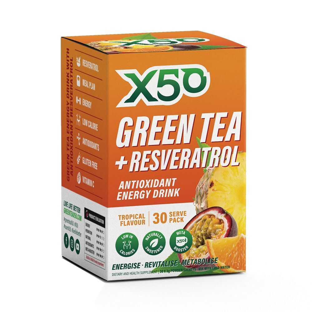 Green Tea X50 + Resveratrol - Tropical (30 Sachets) image