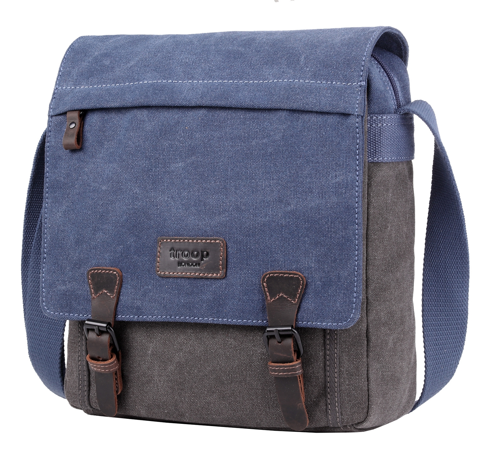 Troop London: Stockholm Satchel - Blue/Grey image