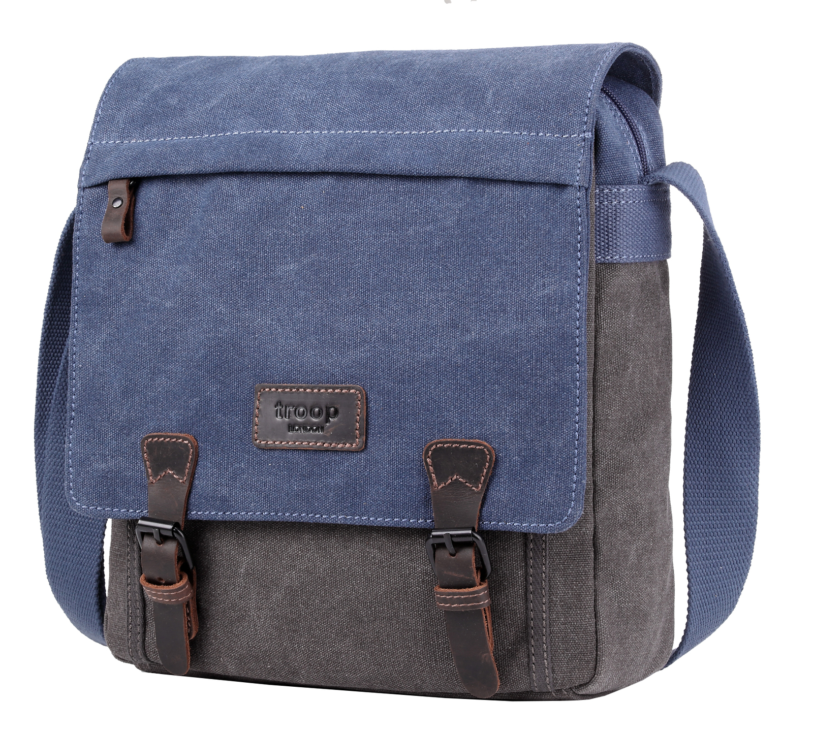 Troop London: Stockholm Satchel - Blue/Grey