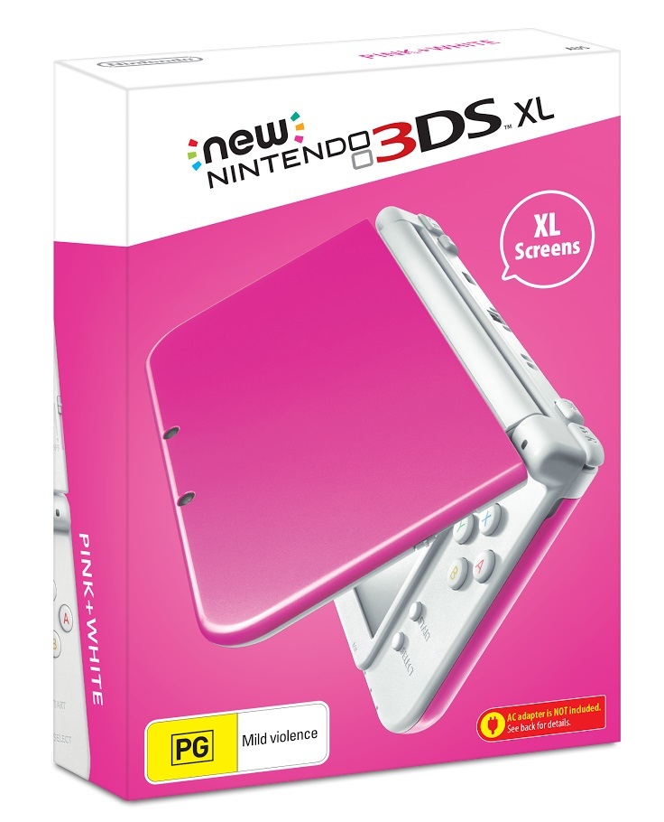 New Nintendo 3DS XL Pink & White 3DS Buy Now at Mighty Ape