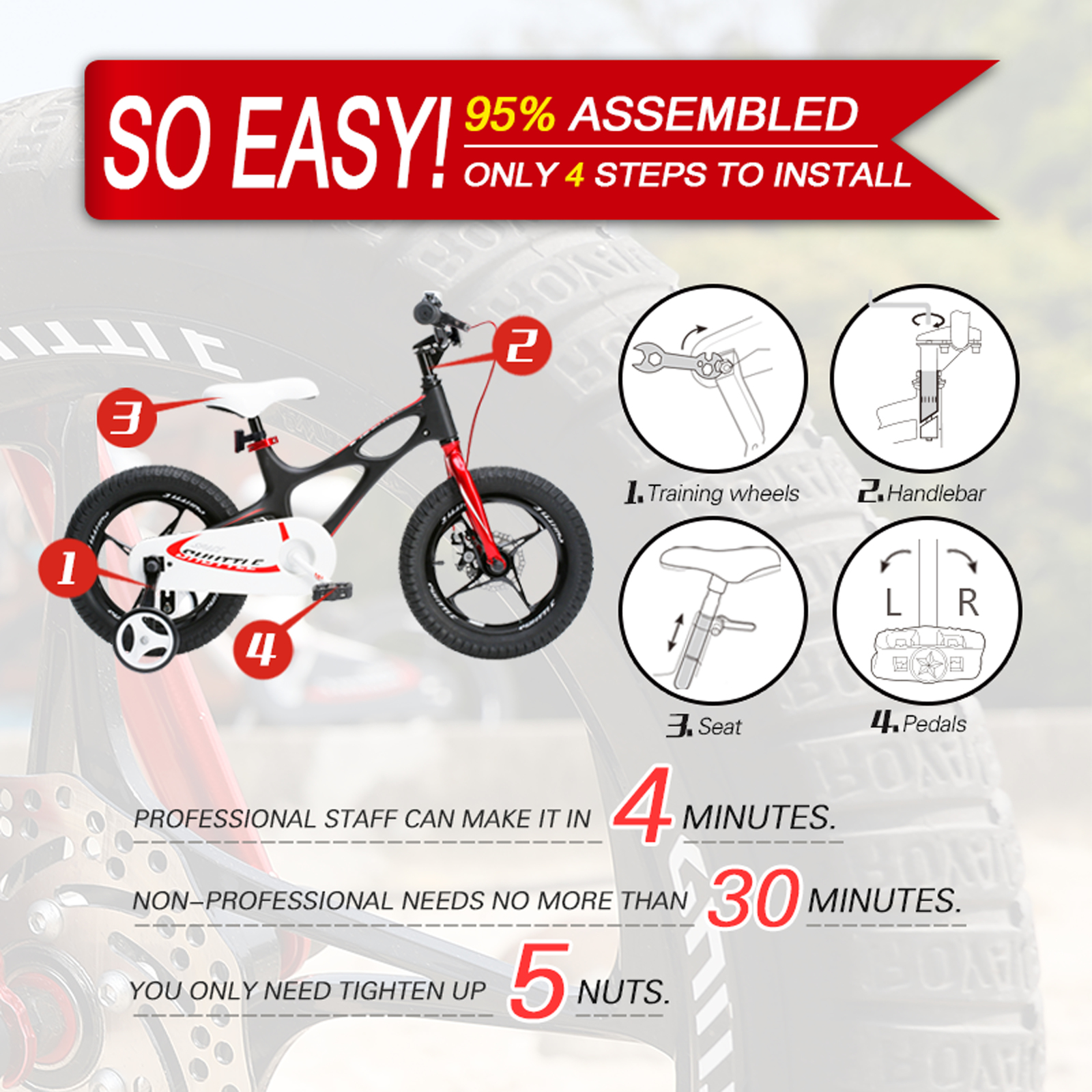 RoyalBaby: BMX Freestyle - 12" Bike (Red) image