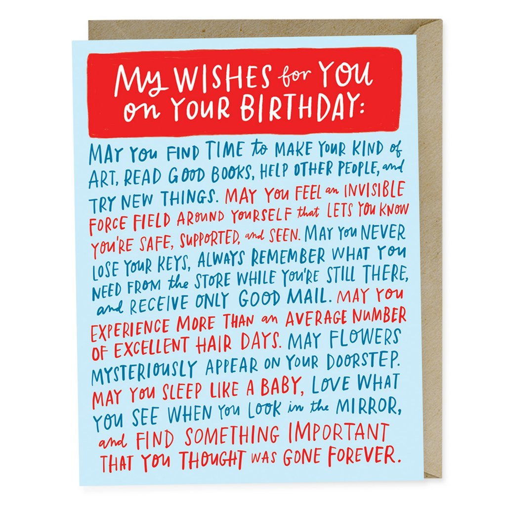 Emily McDowell: My Wishes For You On Your Birthday - Greeting Card image