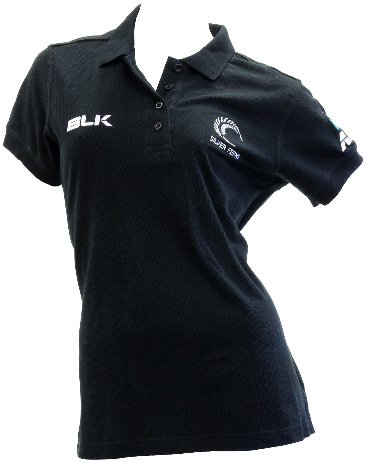 Silver Ferns Ladies Polo - Black (Size 8)