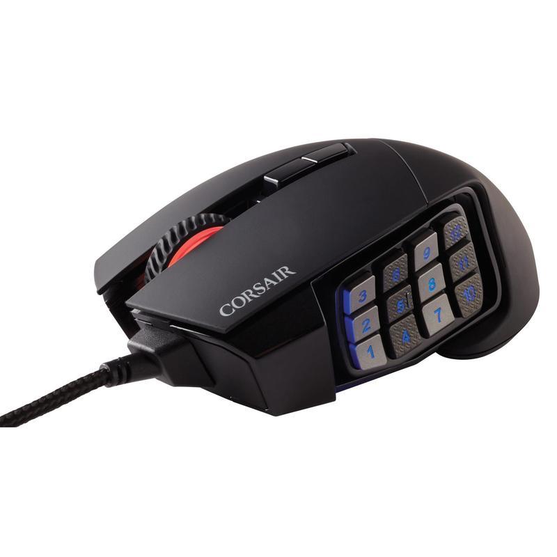 Corsair Scimitar Elite RGB MMO Gaming Mouse - Black for PC image