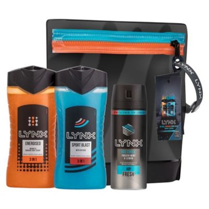 Lynx Energised Washbag Gift Set 3 Piece